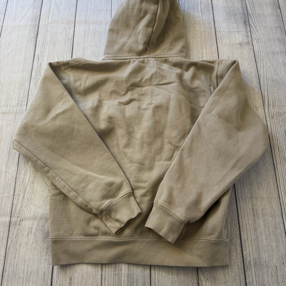 Brandy Melville Zip Up Hoodie OS Beige Tan Full Zip Sweatshirt‎ Fleece Lined - Picture 6 of 6